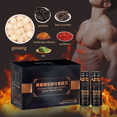 OEMのロゴのSealwort Cordyceps Militarisのカキのペプチッド飲み物は持久力の男性のヘルスケアの口頭液体を改良する