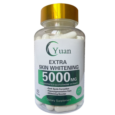 5000MG 3Xの余分白くなる真珠は丸薬を白くするOEM Glutamaxのグルタチオンの皮を粉にする