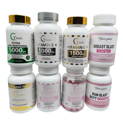 5000MG 3Xの余分白くなる真珠は丸薬を白くするOEM Glutamaxのグルタチオンの皮を粉にする
