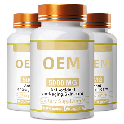 OEMのMultivitaminsおよび食糧補足10000mgのビタミンEのSoftgelのカプセルのグルタチオンの丸薬はカプセルの白くの皮を剥ぐ