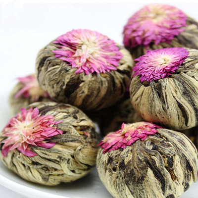 OEMは100%美しい咲く茶異なった種類の咲く茶こし器を手作りした