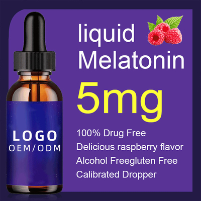 50ml 5MgのビオチンのコラーゲンはOEMの自然なMelatoninを落とす大人夜睡眠の援助を落とす