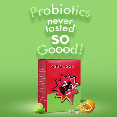 自由な口頭Probiotic泡菱形が歯のための30億CFUを錠剤にする砂糖は健康および新しい呼吸にゴムを塗る