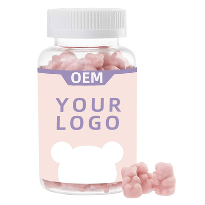 毛の健康は女性のビタミンのビオチンをピンクのテディー・ベアのgummiesの葉酸のveganformulaの毛延長補う